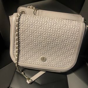 Tory Burch Bryant Mercury Quilted Convertible Shoulder Bag